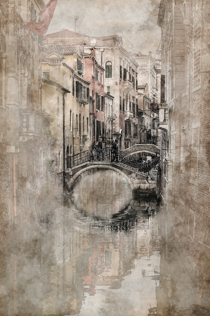 2017 Creative Section "Vintage Venice Bridge" by Vicki Moritz MAPS, EFIAP/s: Awarded SSNEP Silver Medal