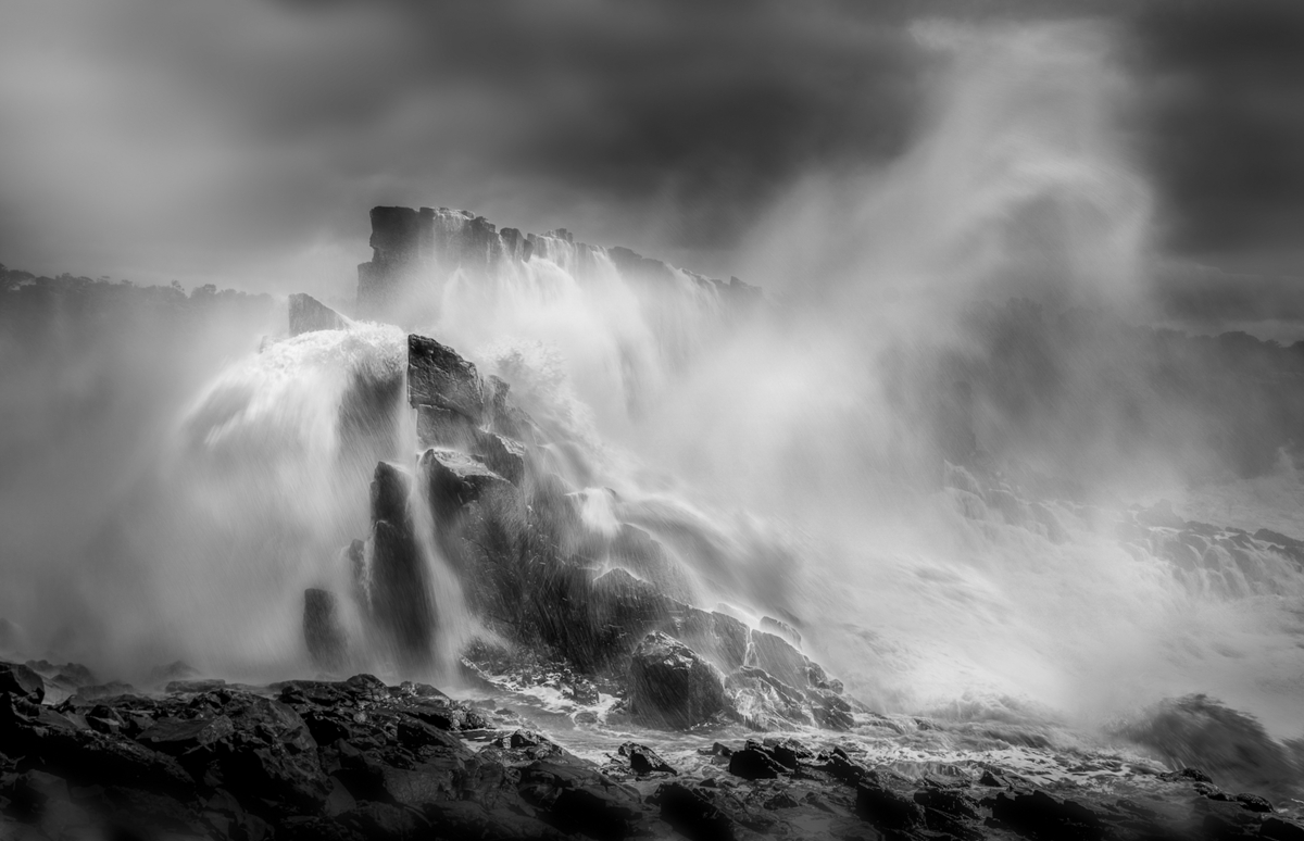2022 Open Monochrome Section "Bombo Quarry East Coast Low" by Robin Moon: Awarded APS Silver Medal